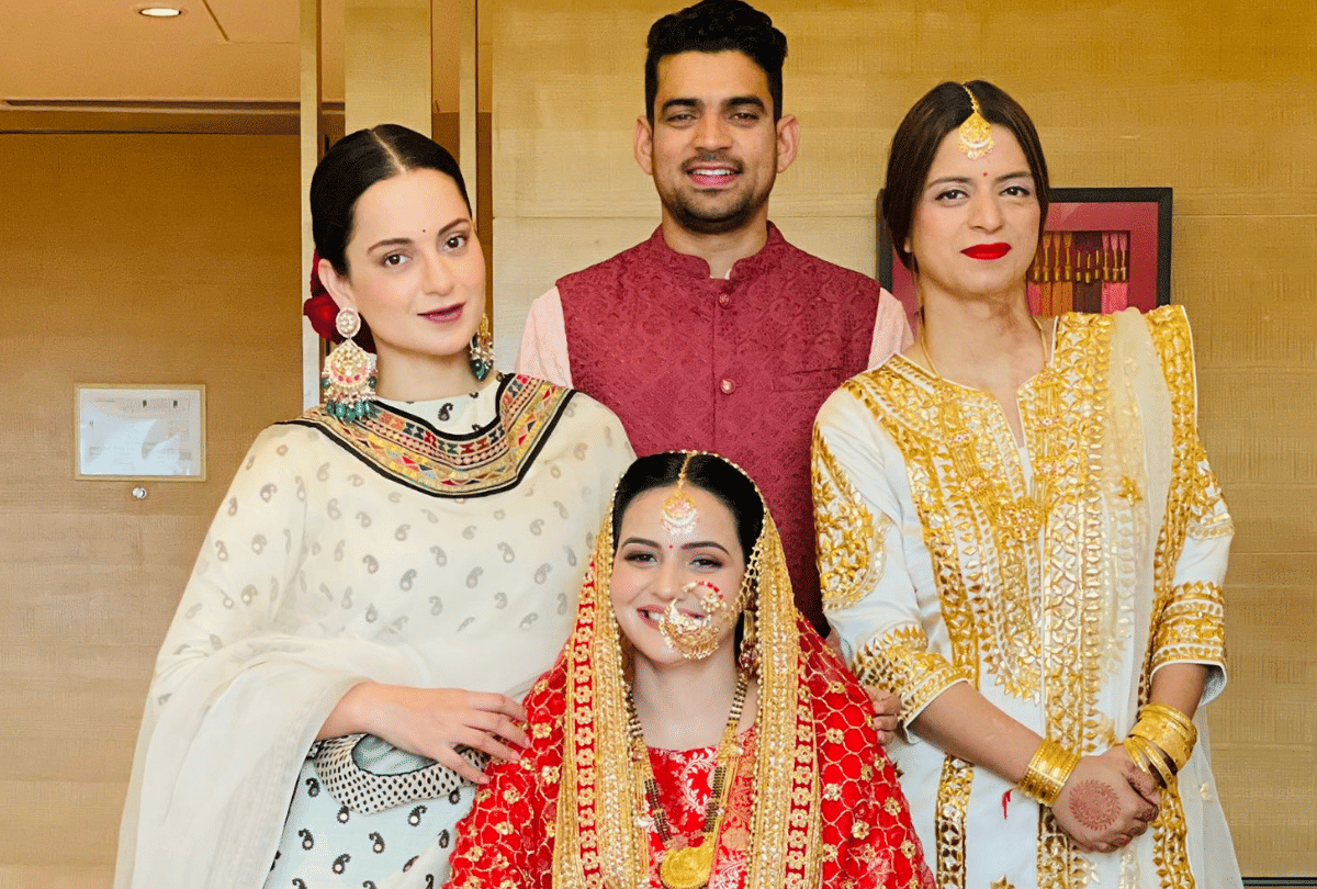 Kangana Ranaut dances to folk song at brother akshat ranaut reception Watch video