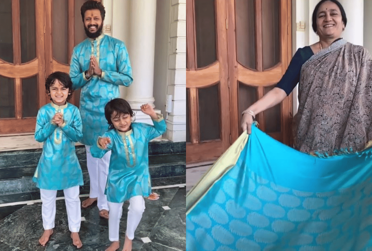 Riteish Deshmukh recycles his mother old saree for Diwali clothes for kids