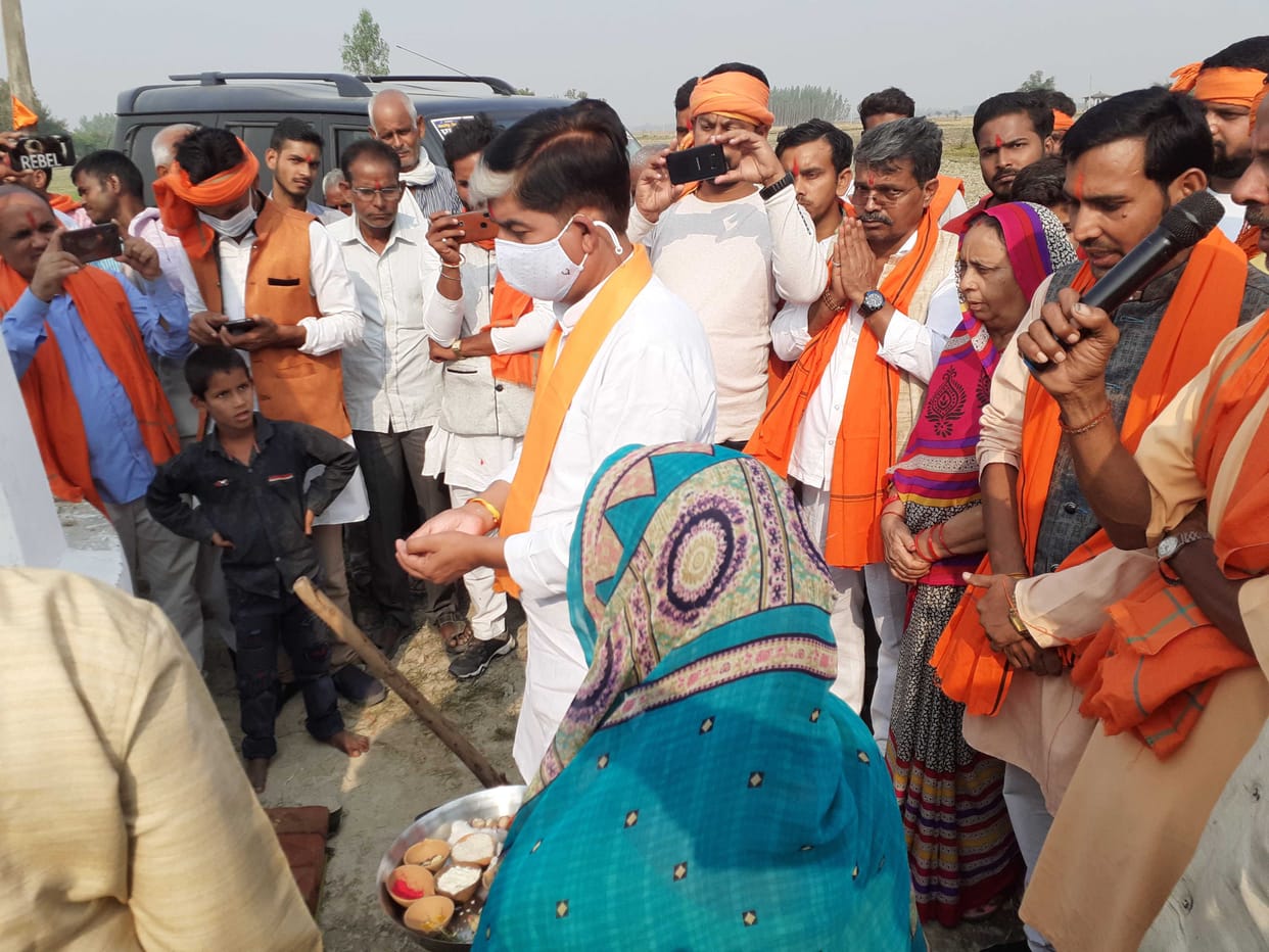 Bhumi Pujan done for the renovation of the temple