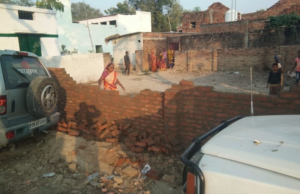 On the orders of SDM, the building walls were demolished