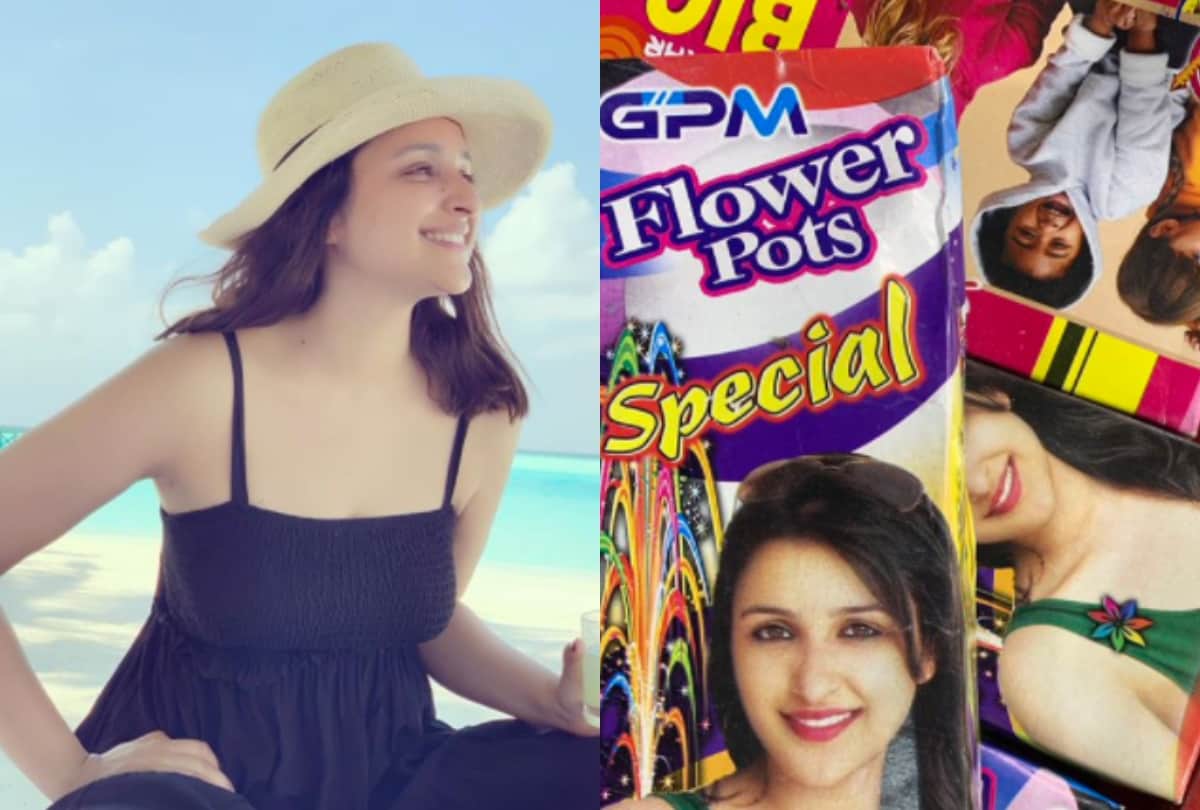 Diwali 2020 parineeti chopra reaction on her photo on a firecracker packet