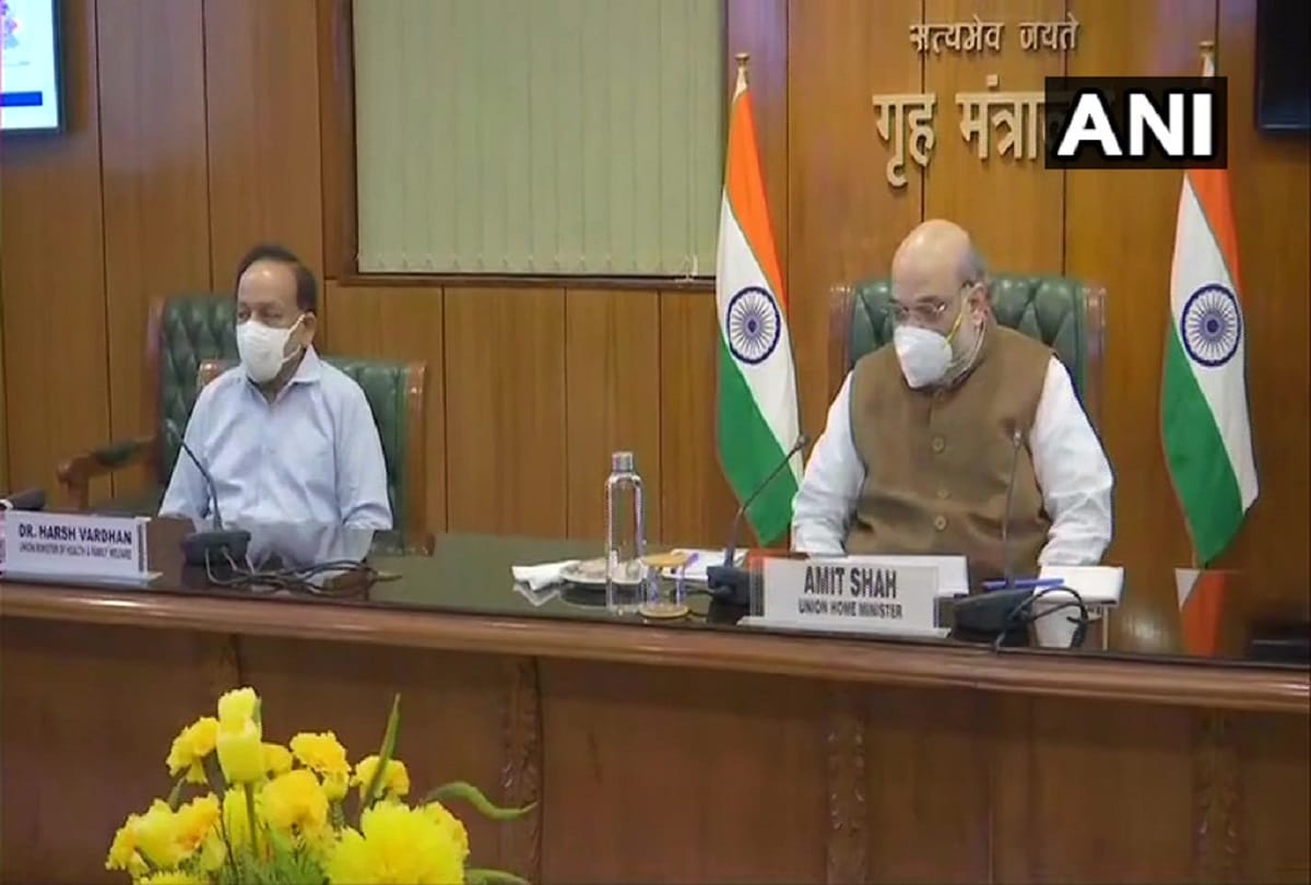 Covid-19 Union Health Minister Harsh Vardhan Lieutenant Governor Anil Baijal and CM Arvind Kejriwal arrived at North Block for a meeting