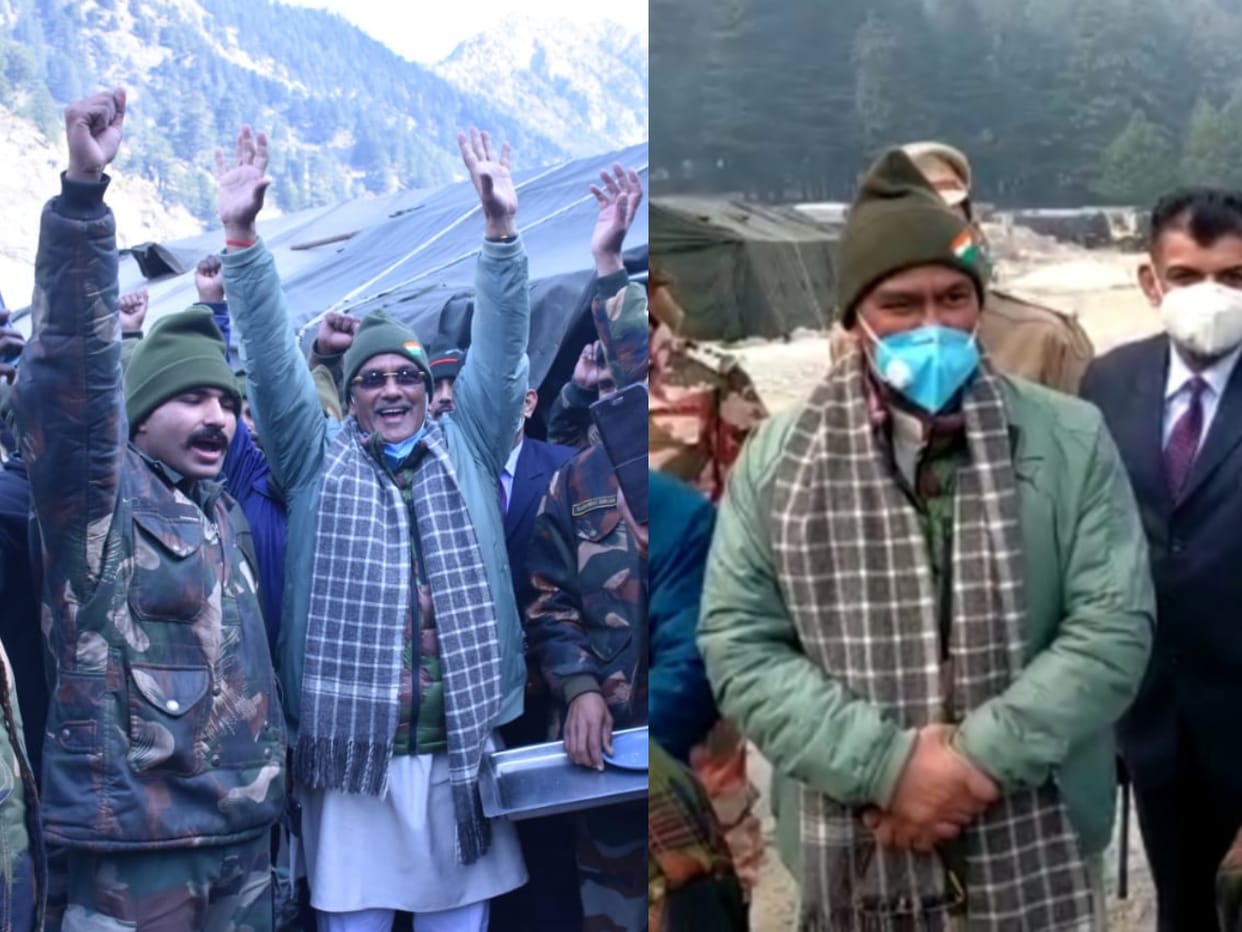 Diwali 2020 : CM Trivendra Singh Rawat celebrated Diwali with Army and ITBP soldiers