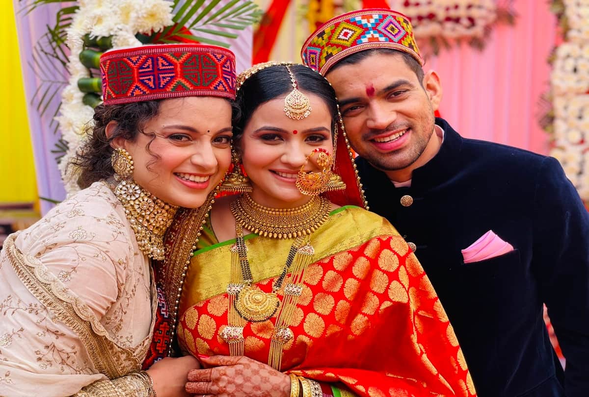 Kangana Ranaut dances to folk song at brother akshat ranaut reception Watch video