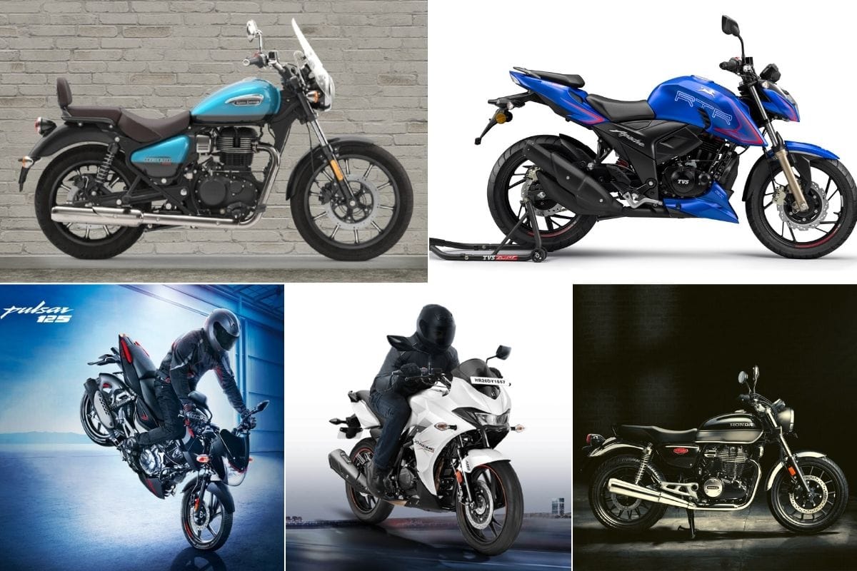 Royal Enfield Meteor 350 to Honda H'Ness CB 350 to Bajaj Pulsar 125 Split Seat to Hero Xtreme 200S to TVS Apache RTR 200 4V here are five latest bikes in India
