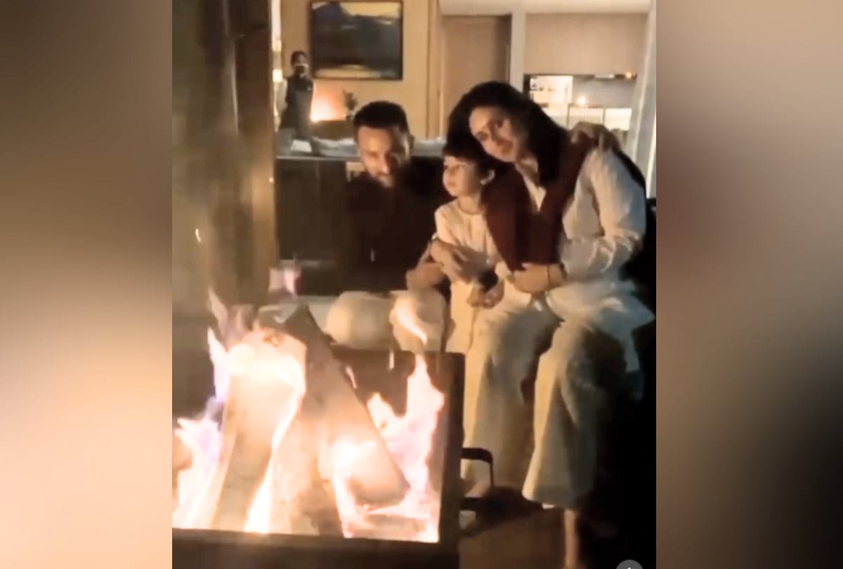 Bollywood actor Saif ali khan Kareena kapoor with son tamoor khan in mcleodganj