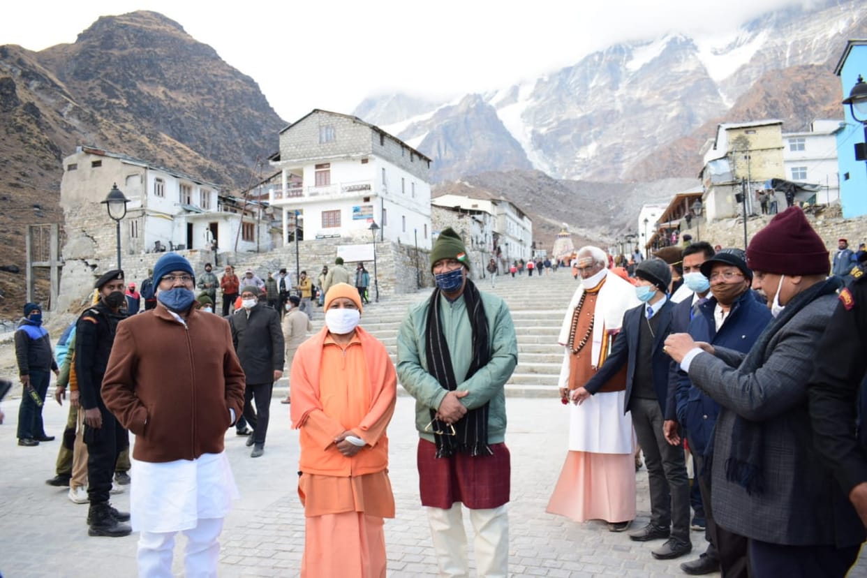 Chardham Yatra 2020 : up cm yogi adityanath visit badrinath dham