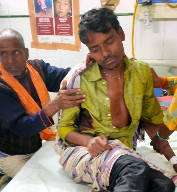 In Chitrakoot, real-life miscreants shot the young man for not opening the door