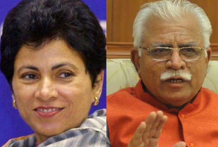 Haryana congress president kumari selja writes to cm manohar lal
