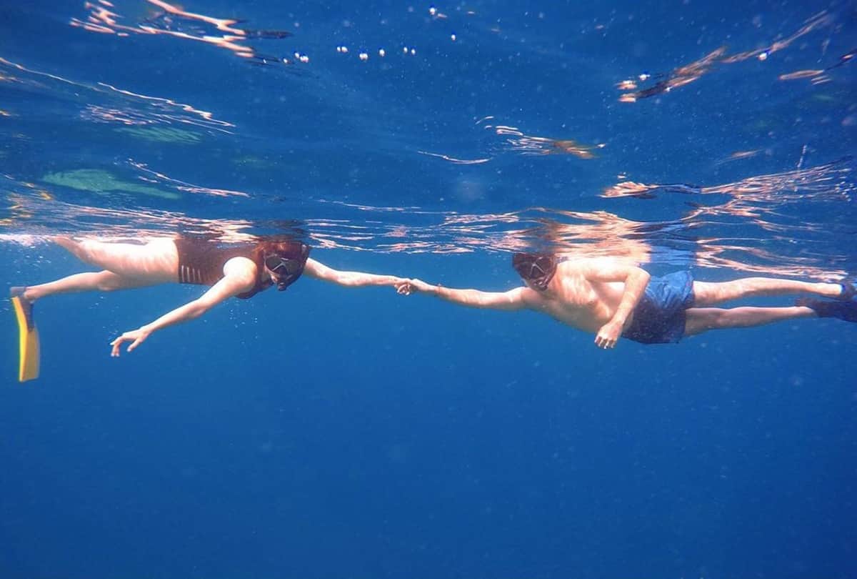 Kajal Aggarwal Underwater Diving Photos With Husband Gautam Kitchlu on Their Honeymoon In Maldives