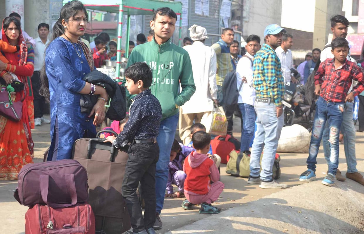 Buses crowded as trains stop operating