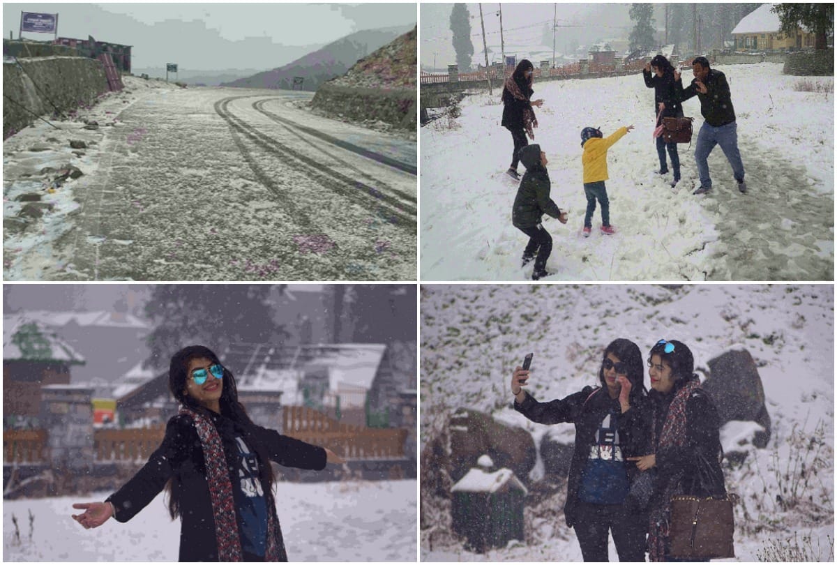first snowfall occurred in many mountainous areas including Gulmarg-Nathatop, Shivgarh Dhar in jammu and kashmir