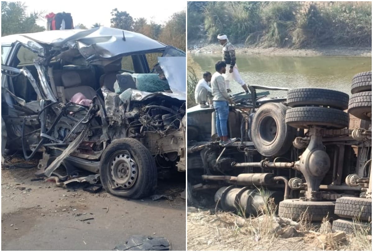 three died in road accident in modinagar 