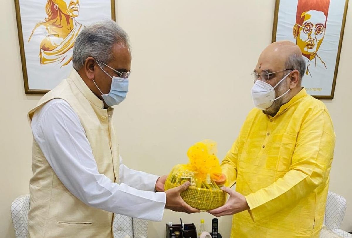 Chhattisgarh CM Bhupesh Baghel meets Amit Shah regarding the problem of Naxalism in Chhattisgarh