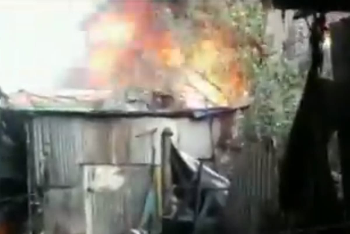 Fire breaks out in godown near Sarvodaya Hotel in Kurla West Fire tenders are present at spot 