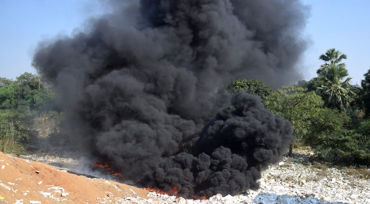 Restricted thermocol being openly burnt, NGT directives are being torn apart