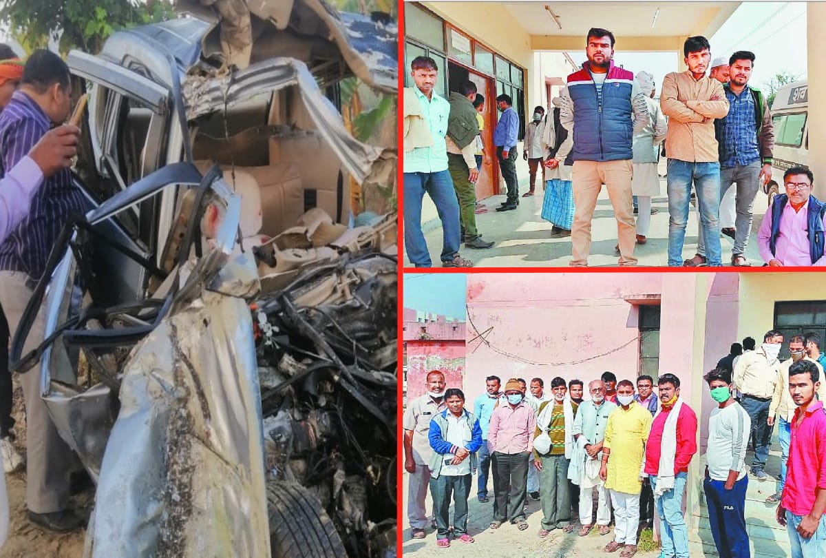 five people died in road accident during returning home from out of country at sant kabir nagar