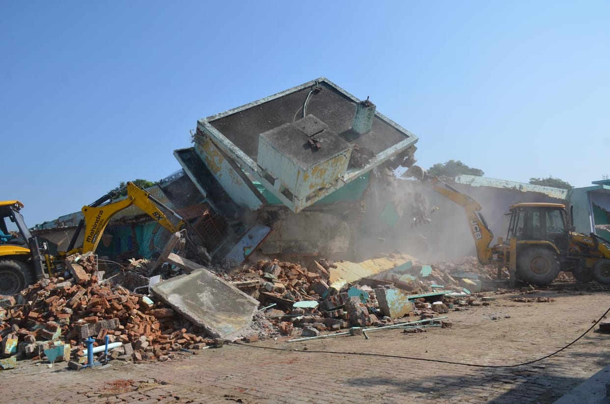 The building was demolished from JCB in the shout