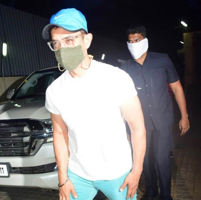 laal singh chaddha actor Aamir Khan And his Daughter Ira Spotted At A Theatre In Mumbai after watch Suraj Pe Mangal   Bhari