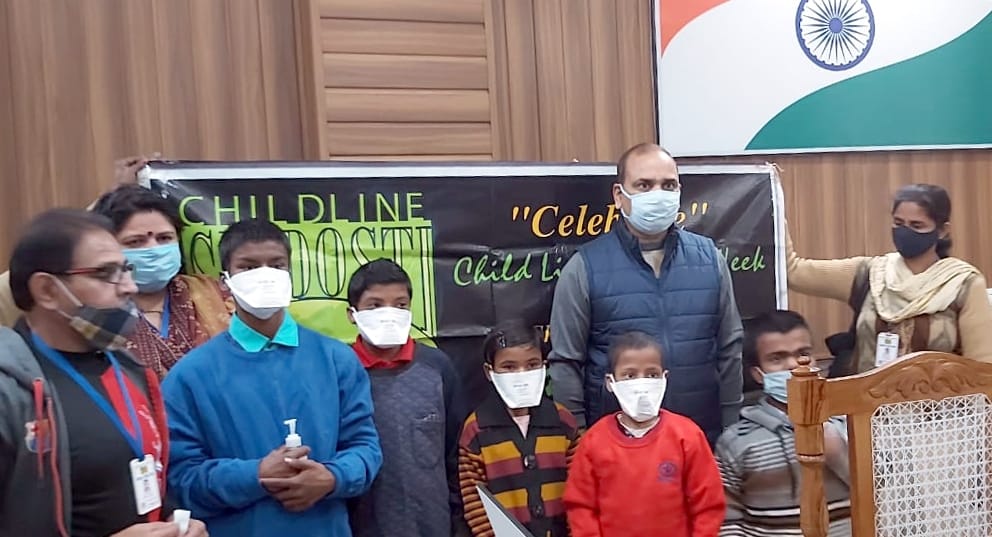 Children made friend to District Collector