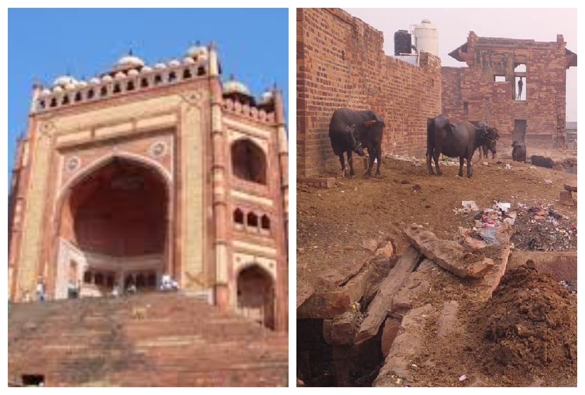 Rang Mahal Of Fatehpur Sikri Birthplace Of Jahangir In Bad Condition