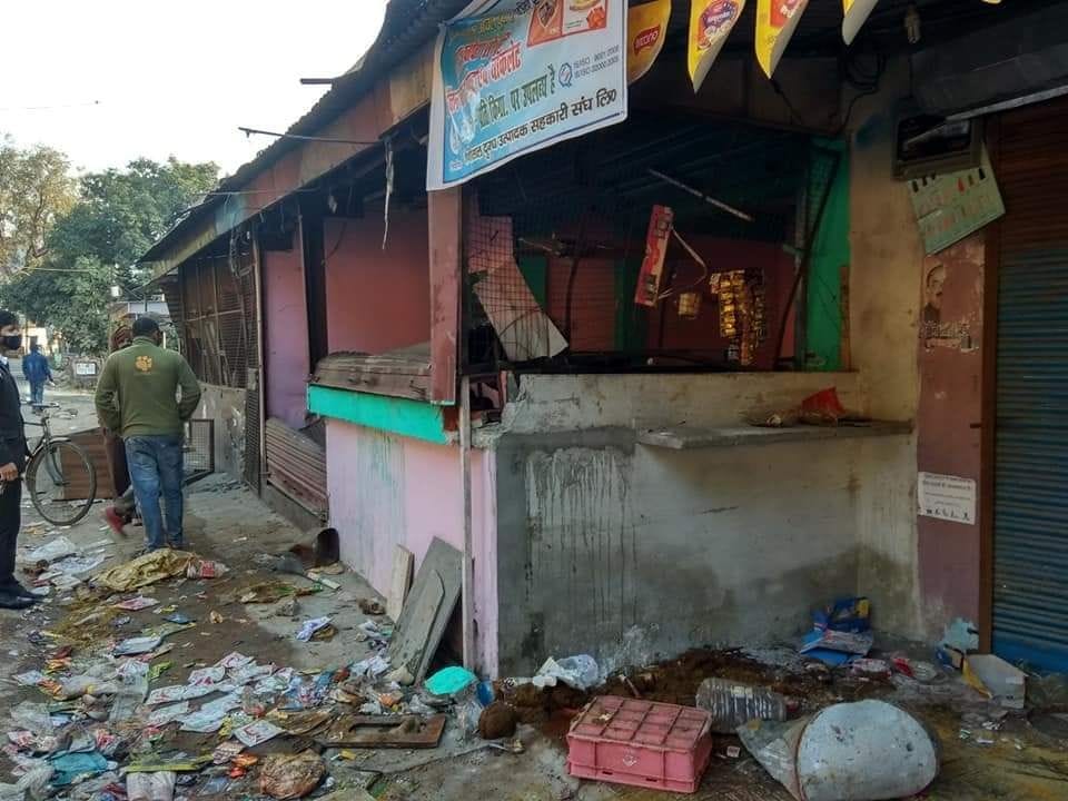 Elephants vandalize three shops in Dhikuli