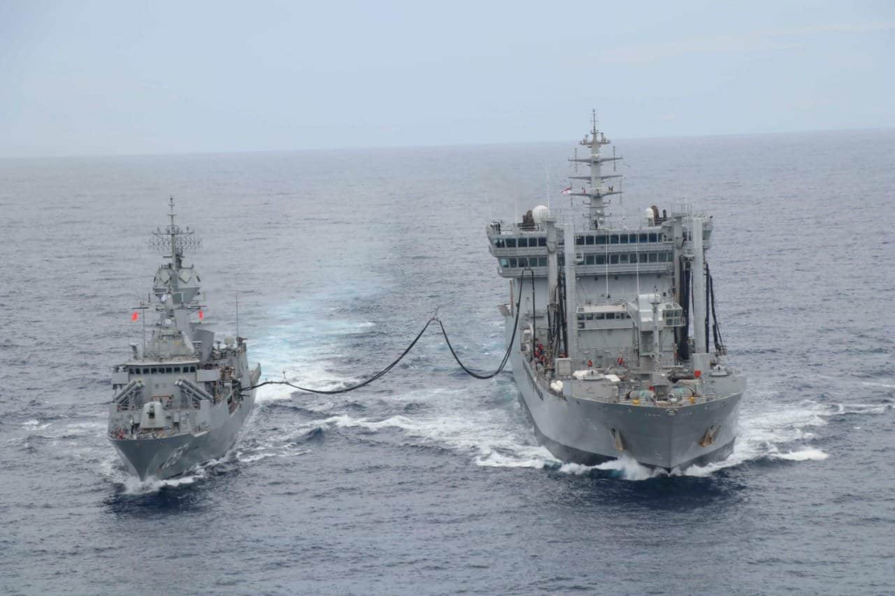 Malabar 2020 wargames underway in the Arabian Sea , Indian Ocean Region