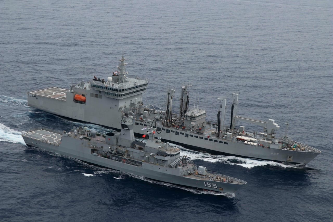 Malabar 2020 wargames underway in the Arabian Sea , Indian Ocean Region