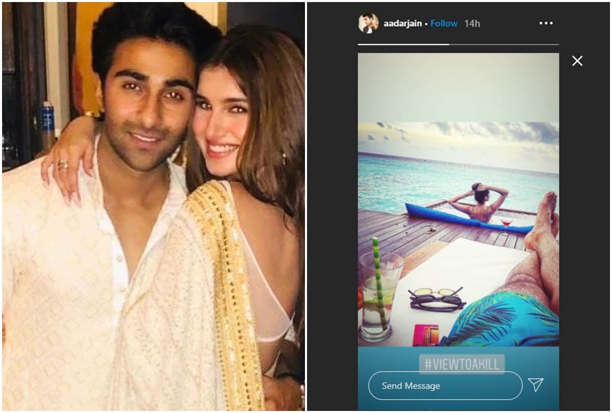 Tara Sutaria share photo from holiday in Maldives rumoured boyfriend Aadar Jain comment