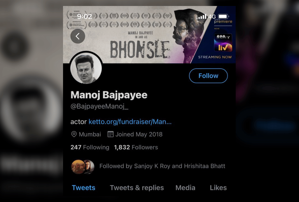 Manoj Bajpayee warns against fake Twitter account in his name
