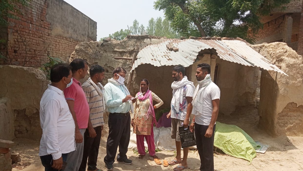 A woman forced to live in a neighbor's house with a disabled husband