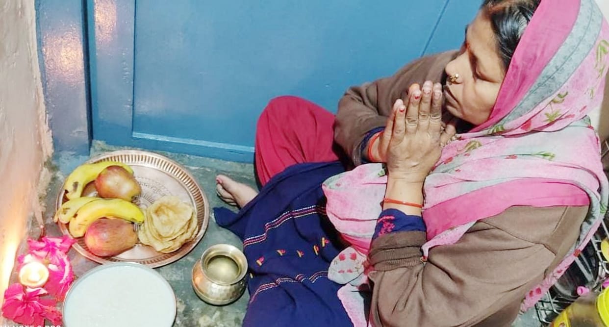 Fasted, served jaggery and sweet rice