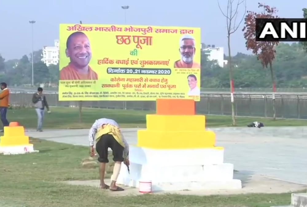Preparations in full swing in Lucknow, for the festival of chhath pooja