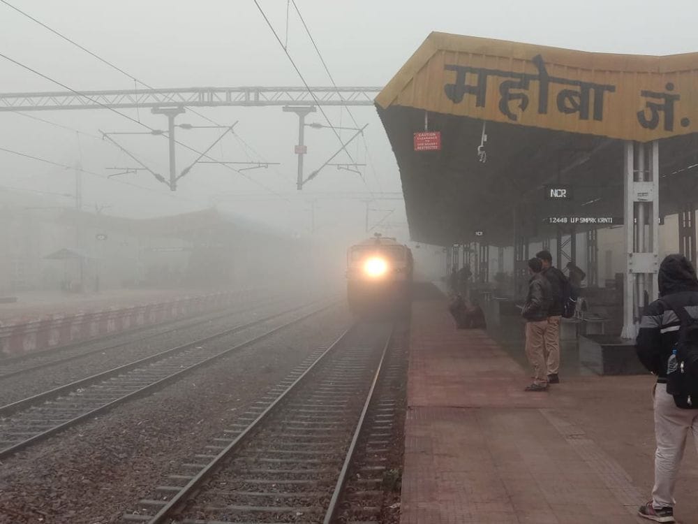 City covered with fog sheet, people lurking in homes