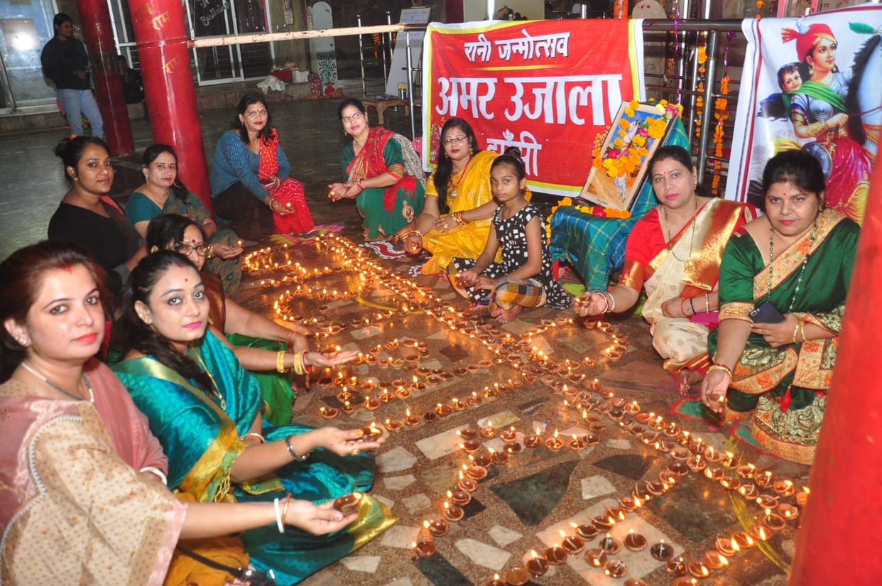 Rani jayanyi celebration every place burn deepak