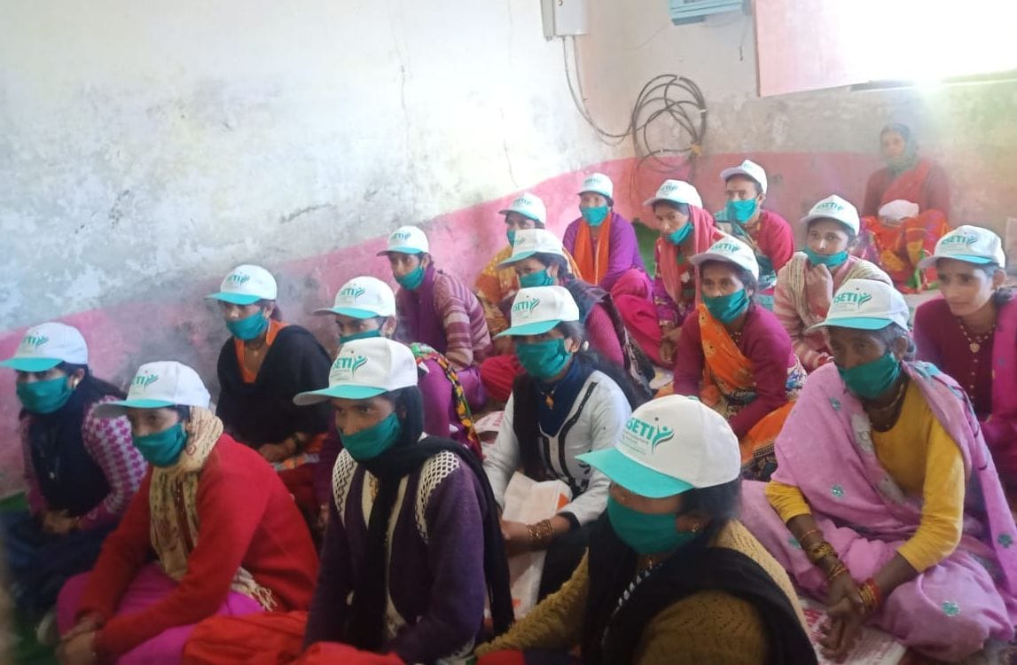 Self-employed women become skilled in sewing work