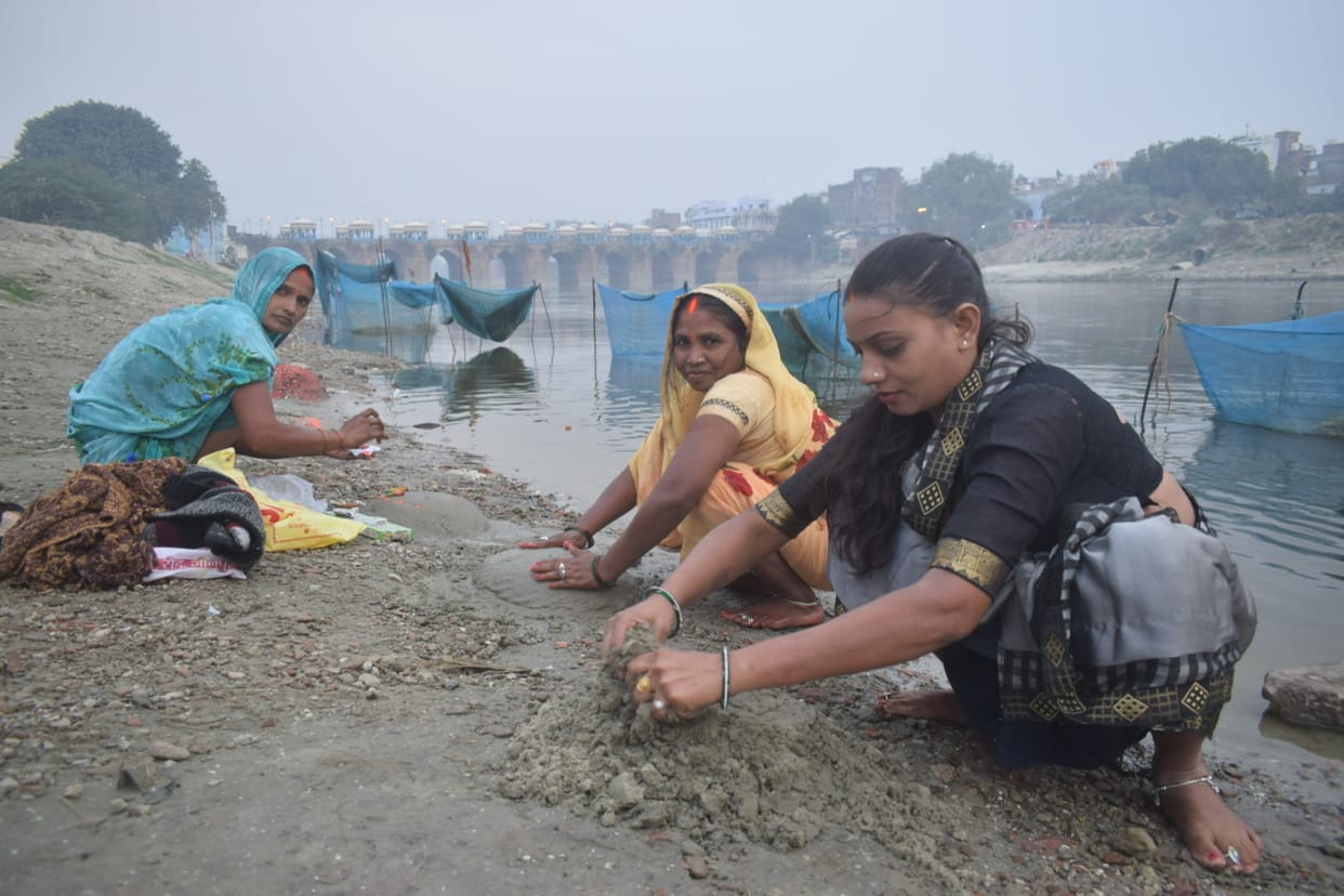 Chhaya puja from home to market for Chhath Puja