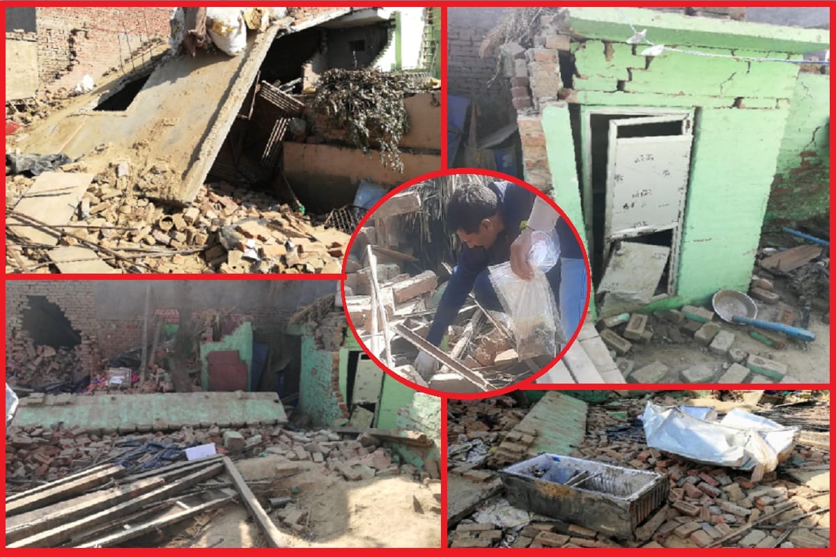 Three died and many injured was in a blast in a village at Meerut