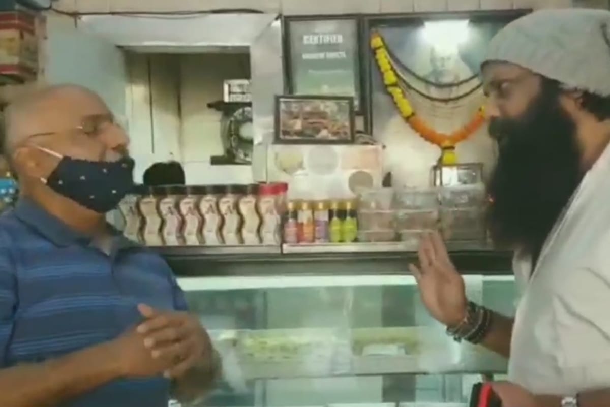 maharashtra shivsena leader nitin nandgaokar video goes viral ask karachi sweets shop to change name