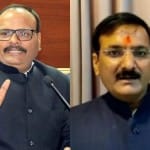 यूपी के कानून मंत्री ब्रजेश पाठक व बेसिक शिक्षा राज्यमंत्री सतीश द्विवेदी।