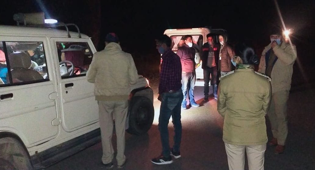 Administration, police and transport department checked vehicles at night