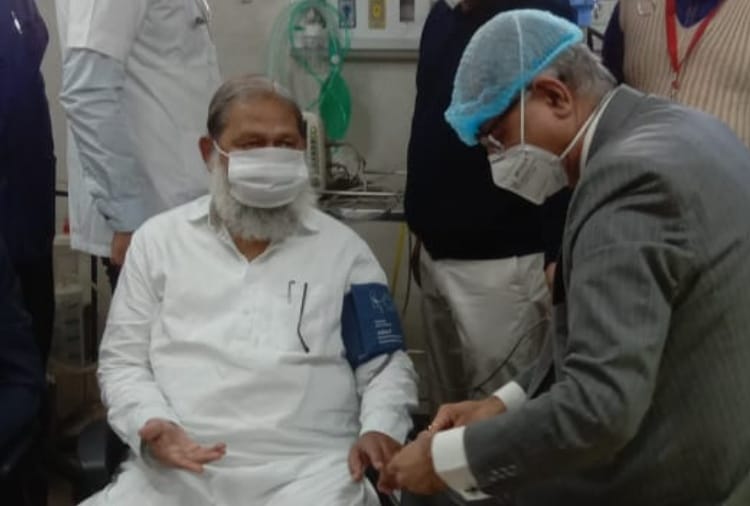 Haryana Health minister anil vij gets trial dose of covaxin