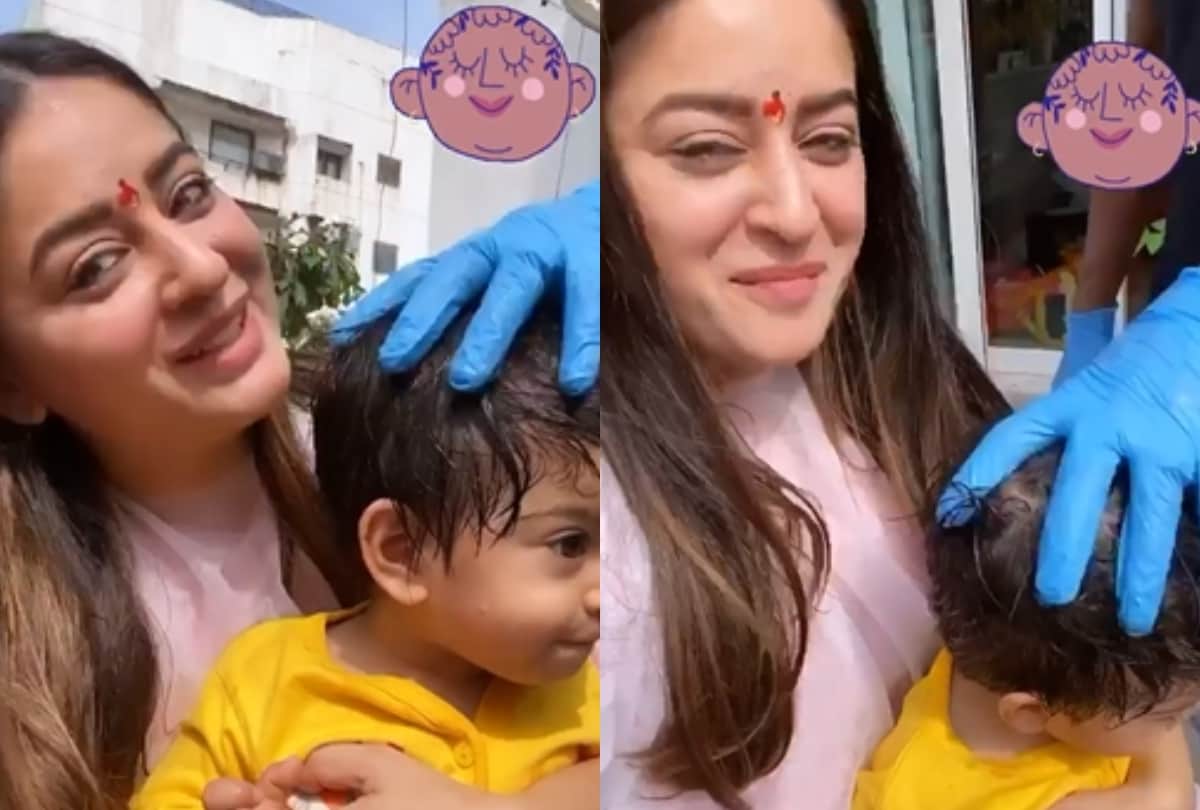 Mahhi Vij And Jay Bhanushali Share Daughter Tara Bhanushali Mundan Look