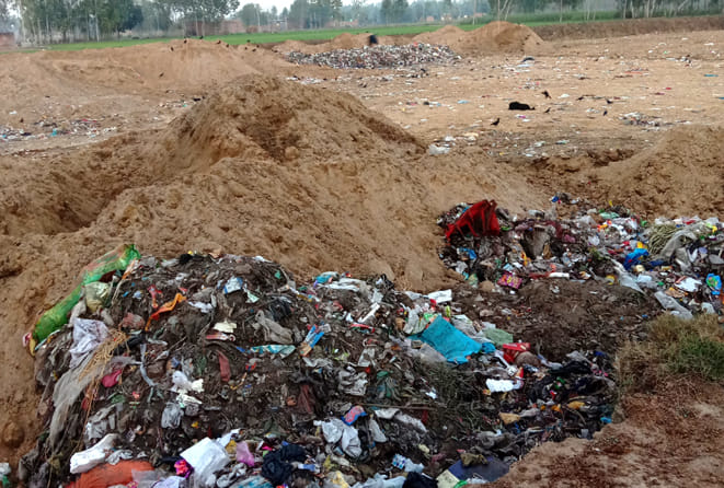 Dumping ground built in population ignoring the rules