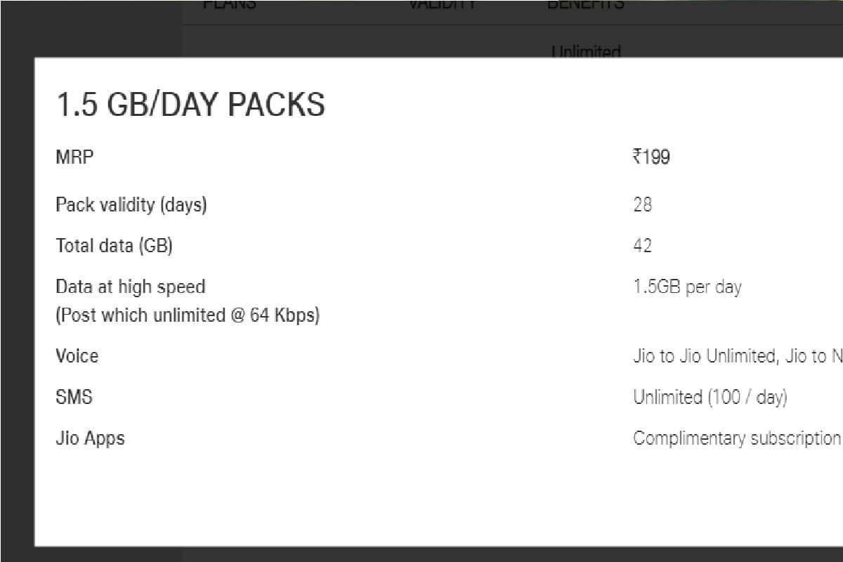 jio recharge offers with daily 1.5GB data and unlimited calling all you need to know