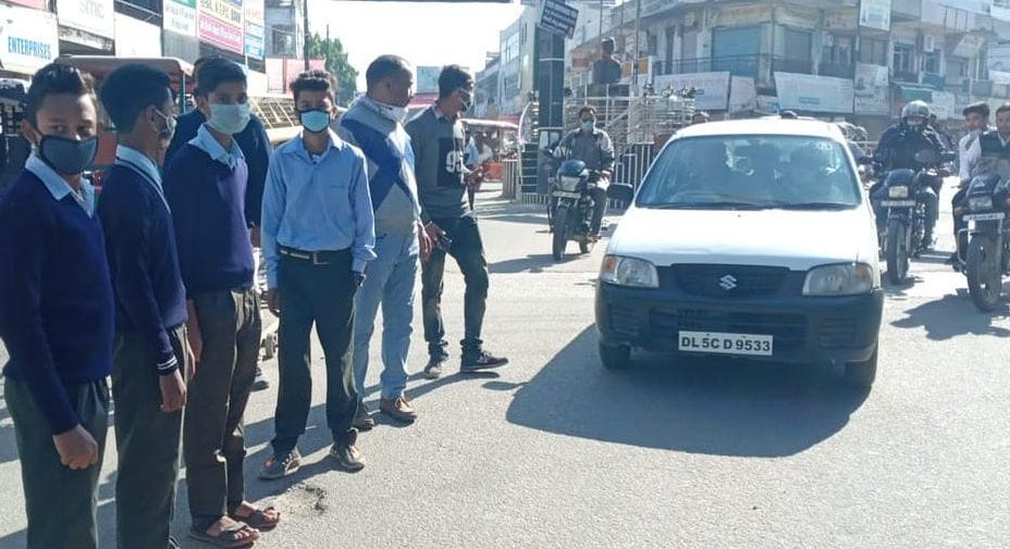 Information about traffic rules given to students
