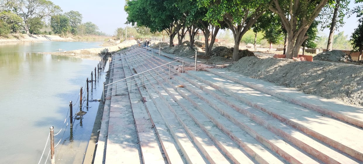 The filthy confluence is being prepared for Kartik Purnima