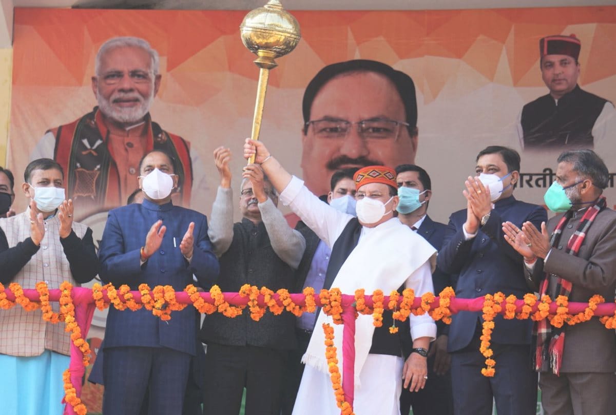 bjp rashtriya adhyaksh jp nadda statement over AIIMS in bilaspur