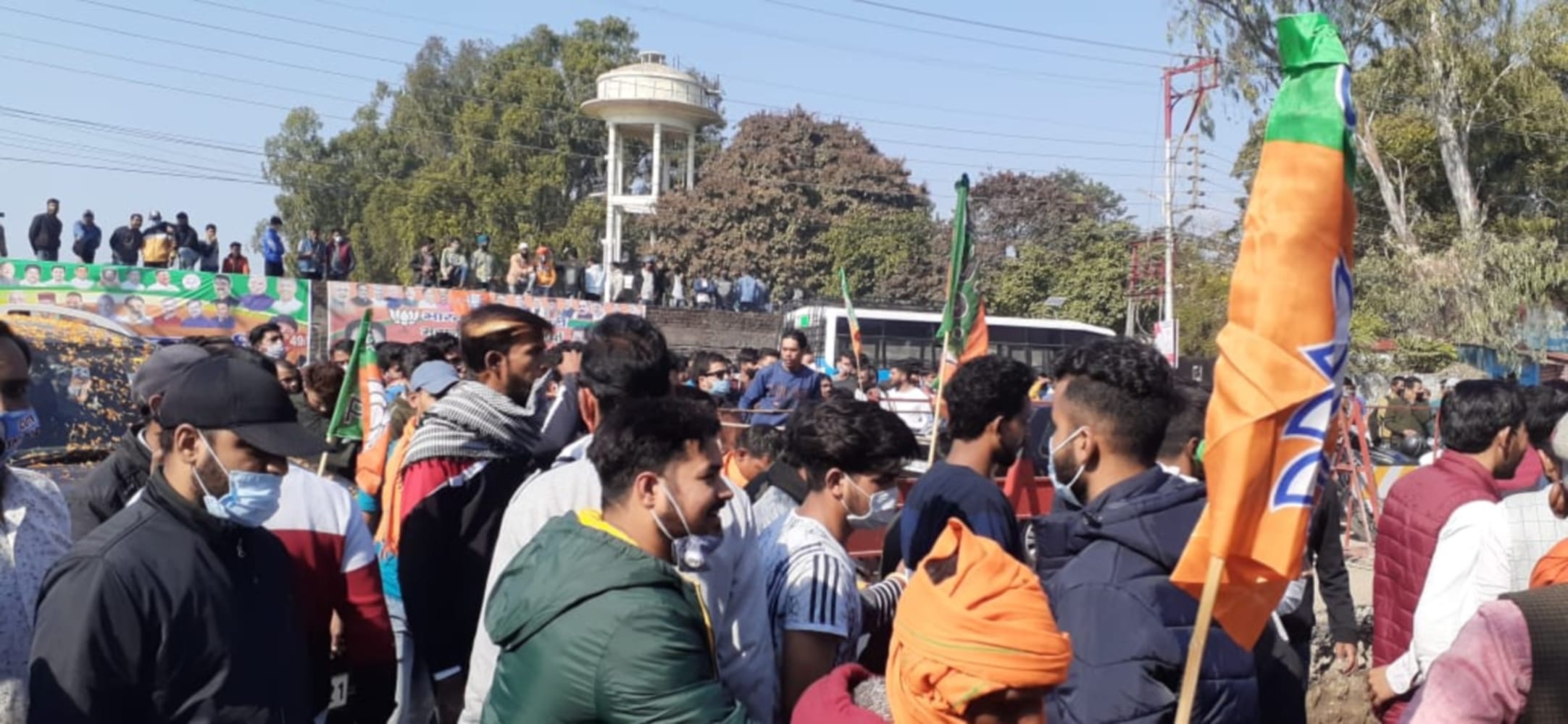 Dehradun news : in welcome program of  BJYM newly elected dehradun president, covid 19 rules broken, photos