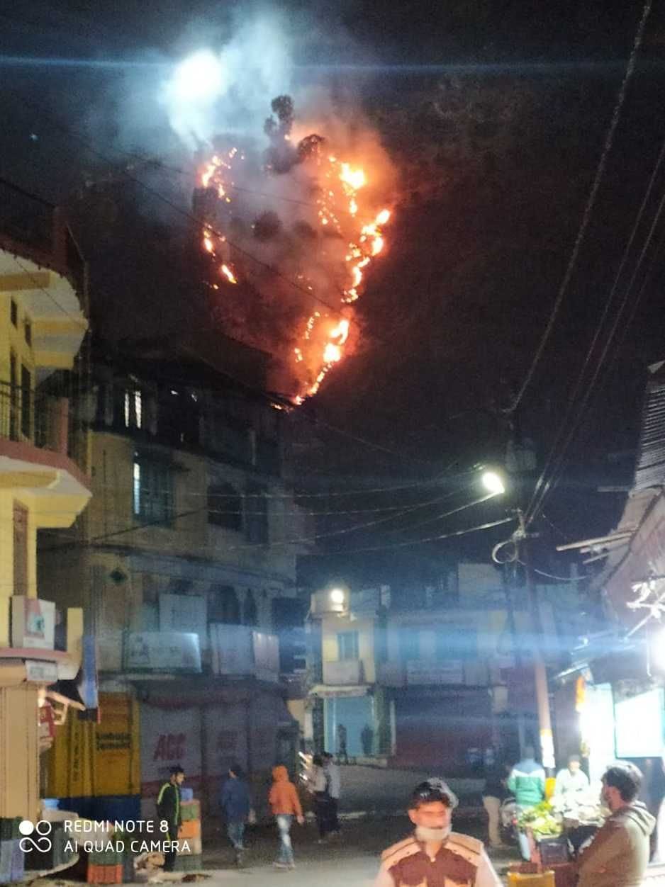 Jungle caught fire near population, people are scared